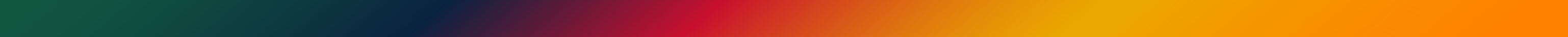 A gradient from dark green to navy, bright red, gold and bright orange